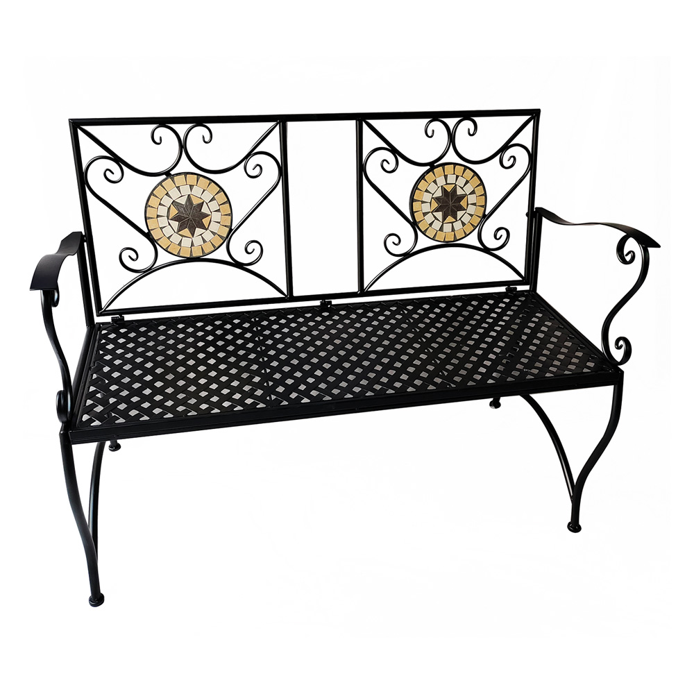 Panchina Decoro Mosaico 'Esmeralda' Cm 116 X 56 X H.90