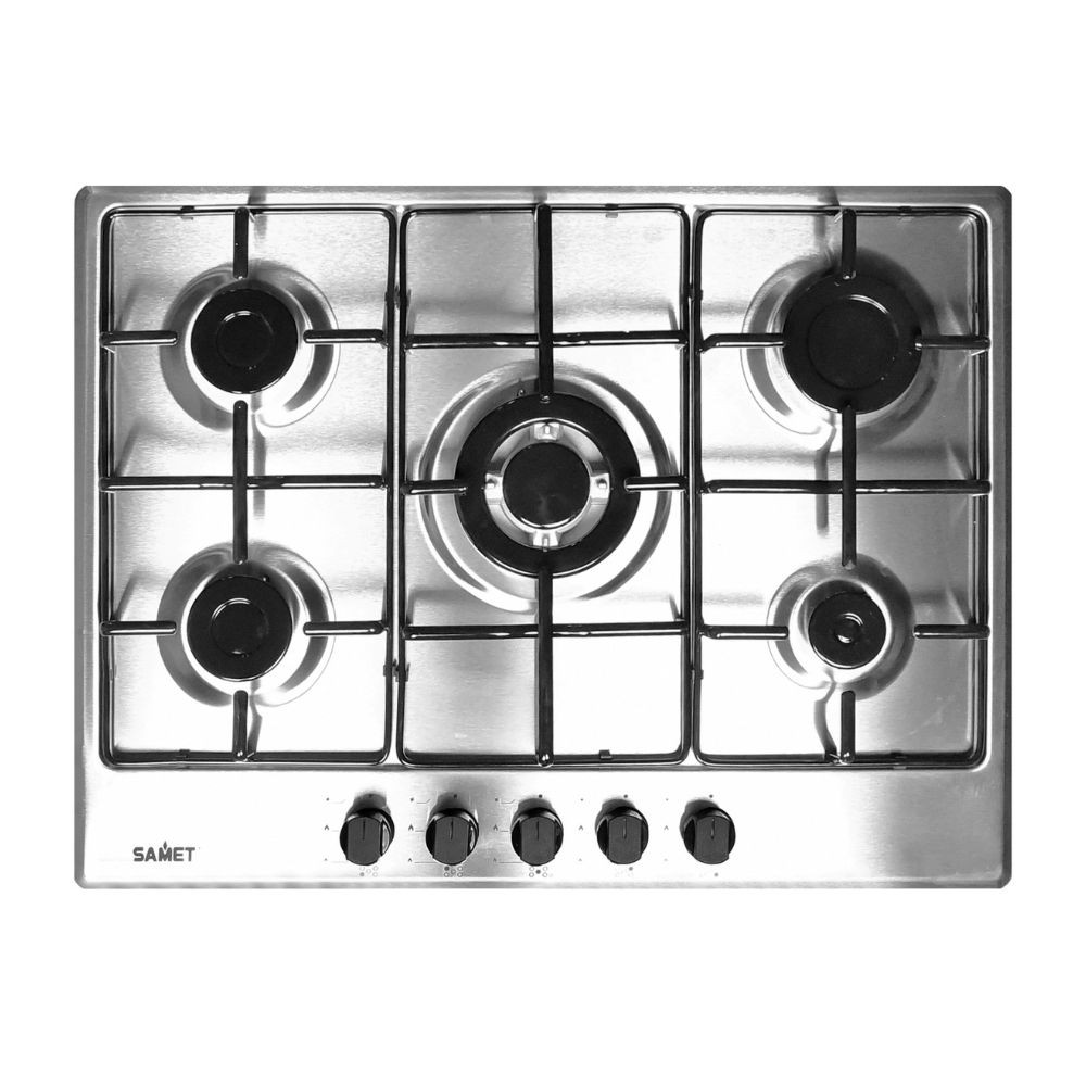 Piano cottura a gas 70 x 51 cm, 5 fuochi