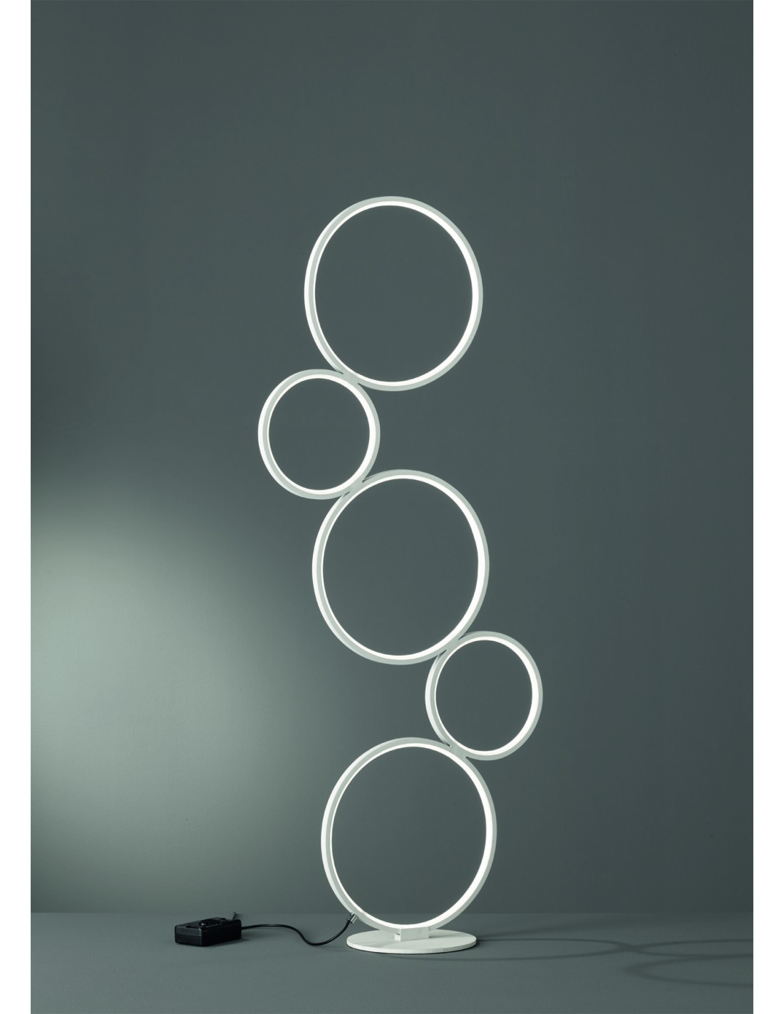 Image of Piantana Rondo 5 Cerchi Led Bianco H115 cm Trio Lighting