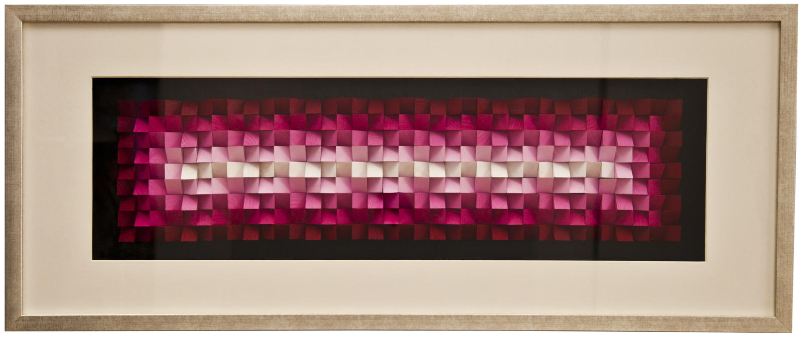 Quadro 3D con finitura in vetro e tela multicolor 120x50 cm