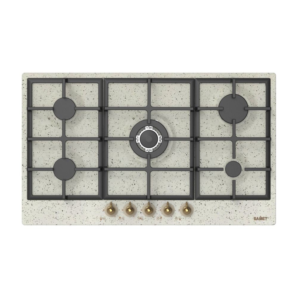Samet piano cottura 5 fuochi da 90 cm avena Aiace L86xP51