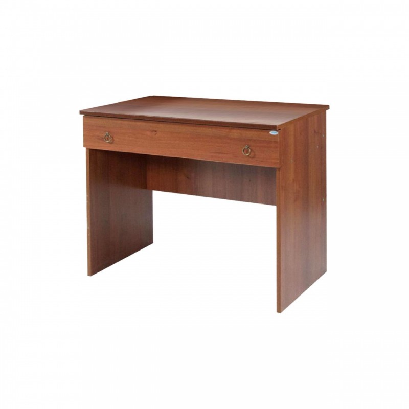 Image of Scrivania da camera in legno nobilitato Noce antico 1 cassetto 90x56xH.75 cm (CLAUDIA)