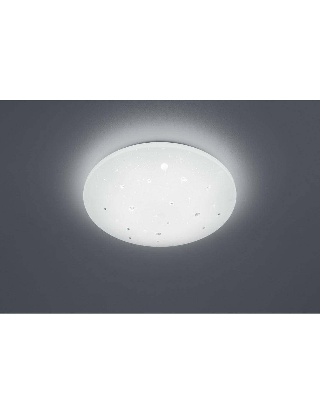 Plafoniera Moderna IP44 Led Dimmerabile Achat Ø50 cm Bianco Trio Lighting