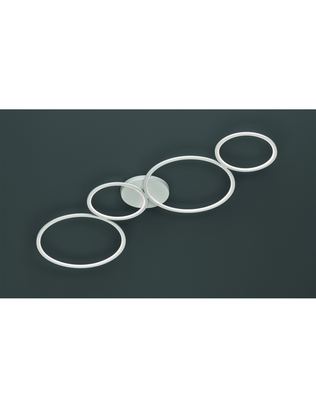 Image of Plafoniera Rondo 4 Cerchi Led Bianco L97 cm Trio Lighting