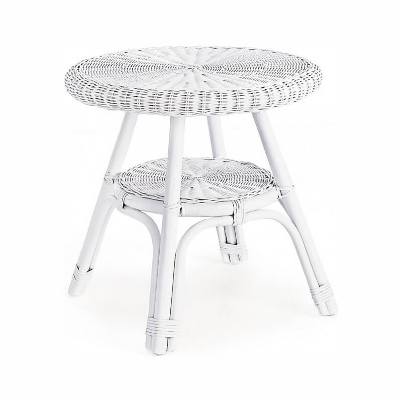 Main Image for Tavolino Alliss bianco in rattan D52