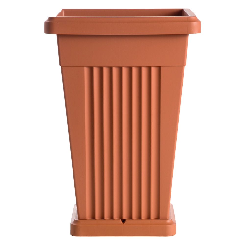 Vaso piramide 40 x 40 x h 59 cm terracotta