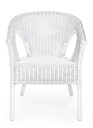 Poltrona in rattan bianco 58x61x74 cm