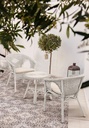 Poltrona in rattan bianco 58x61x74 cm