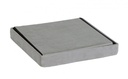 Pouf cont. piegh. velluto grigio