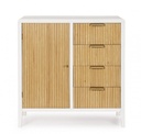 Credenza bianca e naturale 1a-4c