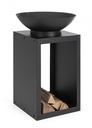 Braciere nero 50x75 cm per giardino