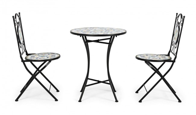 Set tavolo e 2 sedie pieghevoli