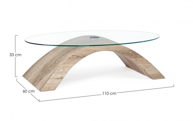 Tavolino Kenya 110x60 cm per arredamento interno