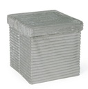 Main Image for Pouf pieghevole in velluto grigio