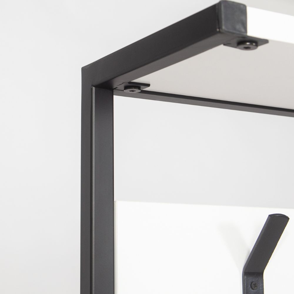 Scaffale Ingresso Nomad Bianco 5 Ganci Appendiabiti L 78 x P 30 x H 182 cm