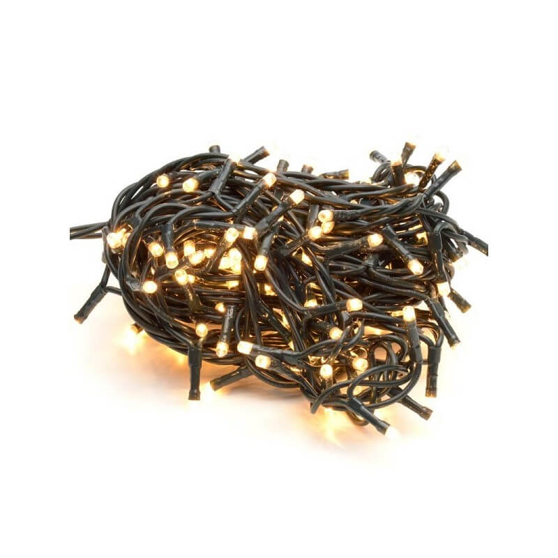 Image of Catena luminosa natalizia con 500 led bianco caldo, lunghezza 25 + 5 mt, adatta all&#39;esterno