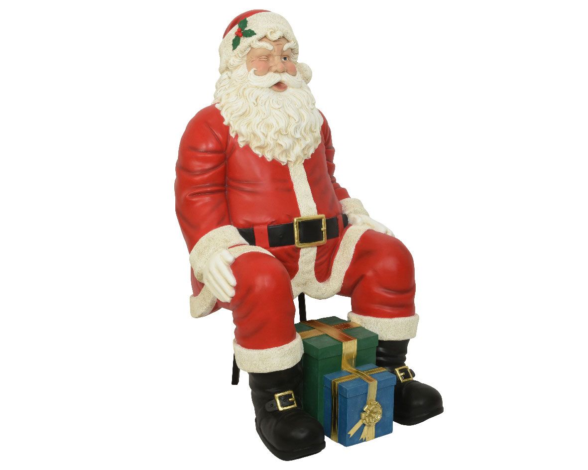 Image of Babbo Natale con occhiolino 89x76x137cm