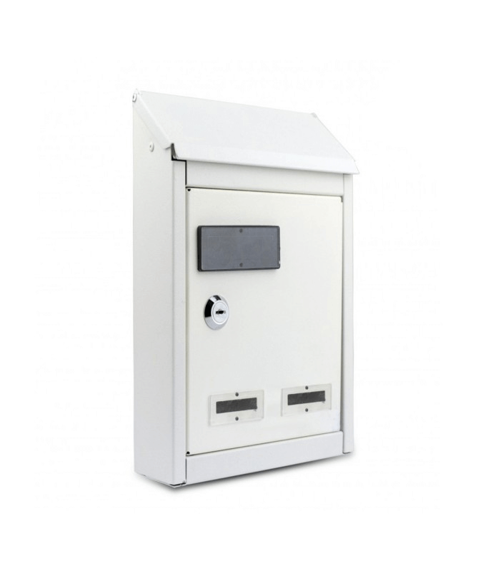 Image of Cassetta postale in acciaio bianca 24x9x35h cm Fitzgerald