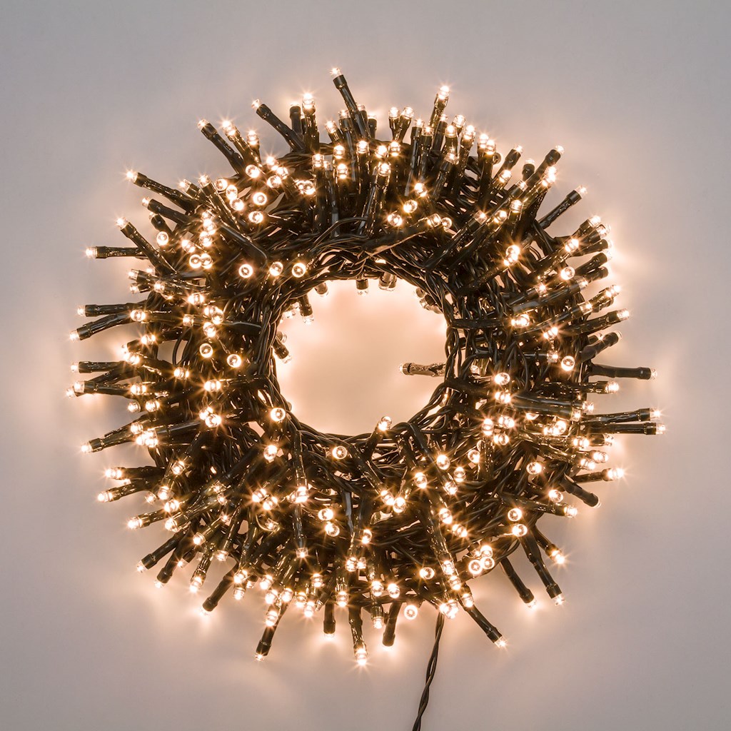 MiniCluster ø6cm NTL 1500 LED BIANCO CALDO 4+30,5m Luci di Natale