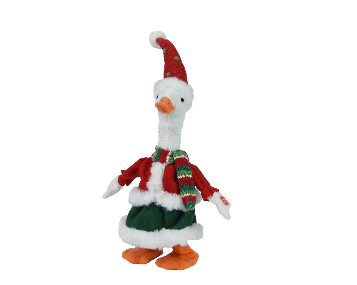 Image of Anatra con sciarpa e cappello rosso x 10,2x22,9x40,6 cm