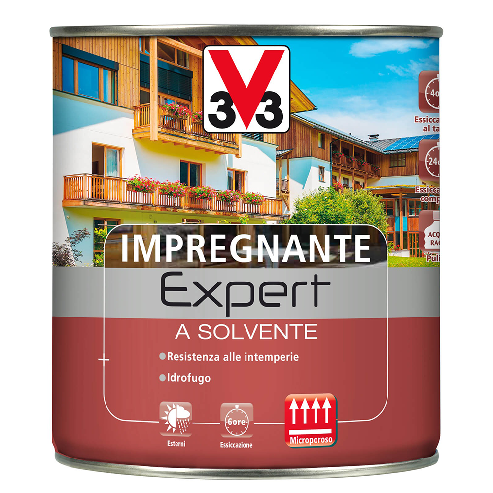 Image of Impregnante Expert Solvente 2,5 Noce Antico per Proteggere i Supporti in Legno Esterno