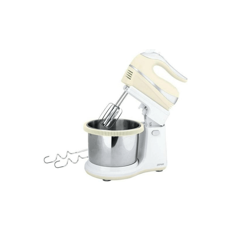 Image of Sbattitore Mixer Elettrico 500W Con Ciotola Acciaio Vintage Zephir Zhc467C