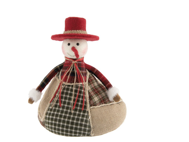 Image of Pupazzo di neve patchwork 27 cm