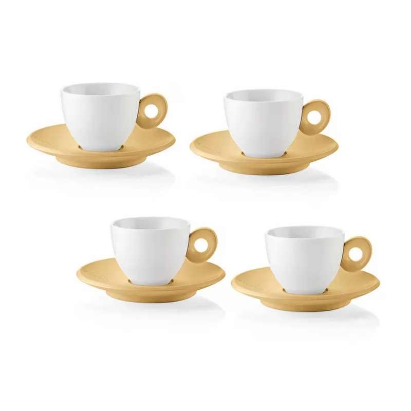 Set 4 tazzine caffè giallo senape
