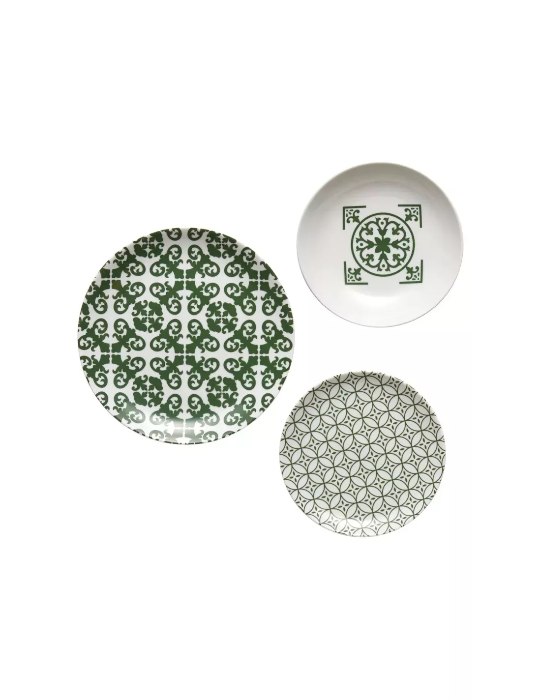 Image of Set di 6 posti tavola in maiolica smeraldo