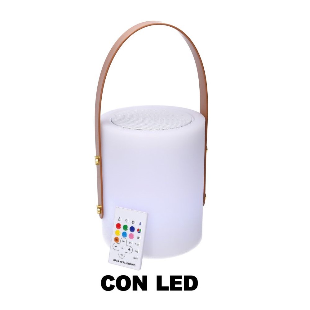 Lampada Led in plastica ricaricabile multicolor con musica cm20 h