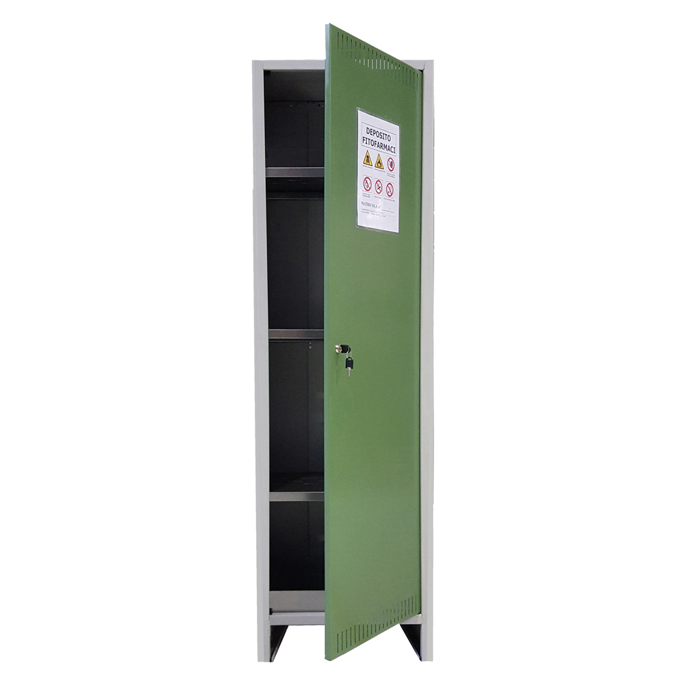Image of Armadio Deposito Fitofarmaci Pratiko 1 Anta - Cm 50 X 40 X H 179,5 Alto Prometal