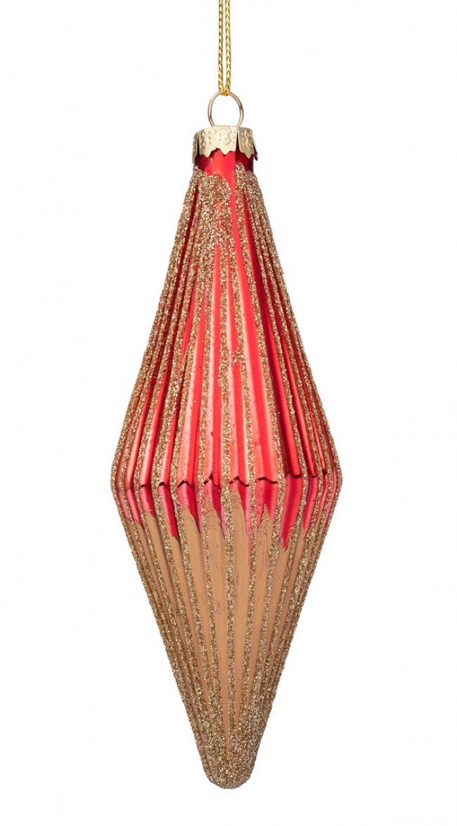 Image of 12x Pendaglio A Punta Vt Modish Rosso