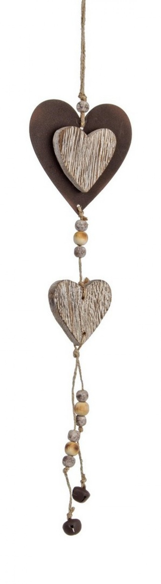 Image of 12x Pendaglio Country Cuore Double Rusty