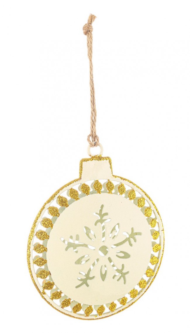 Image of 12x Pendaglio Flaky Sfera Oro