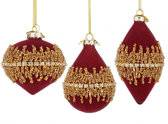 Image of 12x Pendaglio Vt Luxury Rosso Scuro Ass3