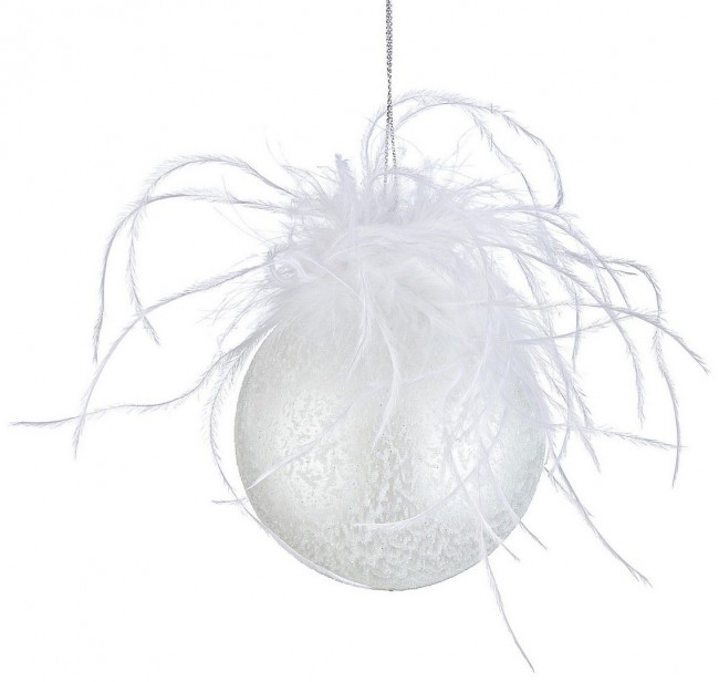Image of 12x Pendaglio Vt Plumette Bianco D80