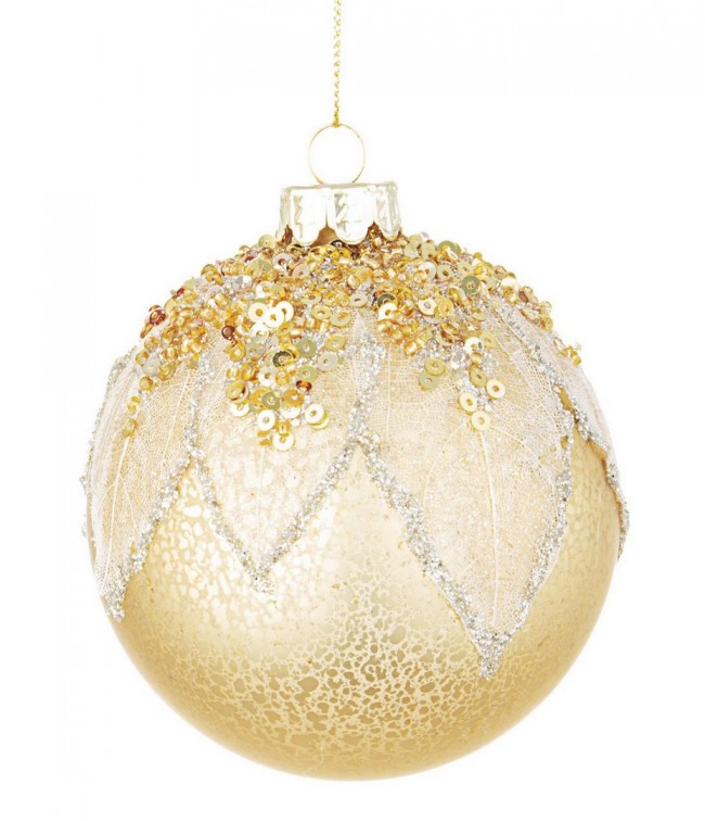 Image of 12x Sfera Vt Fogliage Oro D80
