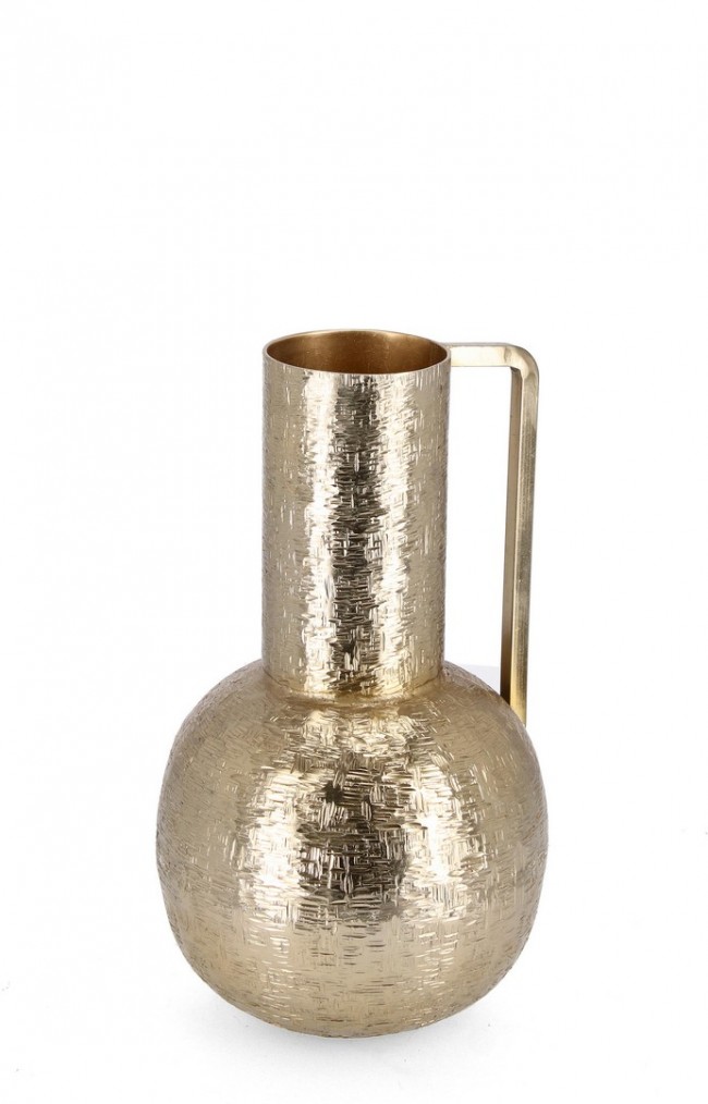 Image of 2x Bottiglia decorativa oro D.17,5x31h metallico