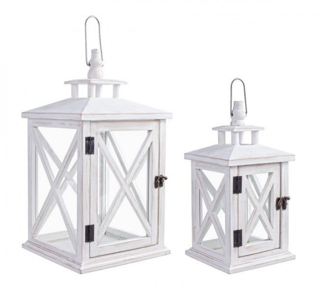 Image of 2x Set2 Lanterna Baita Bianco