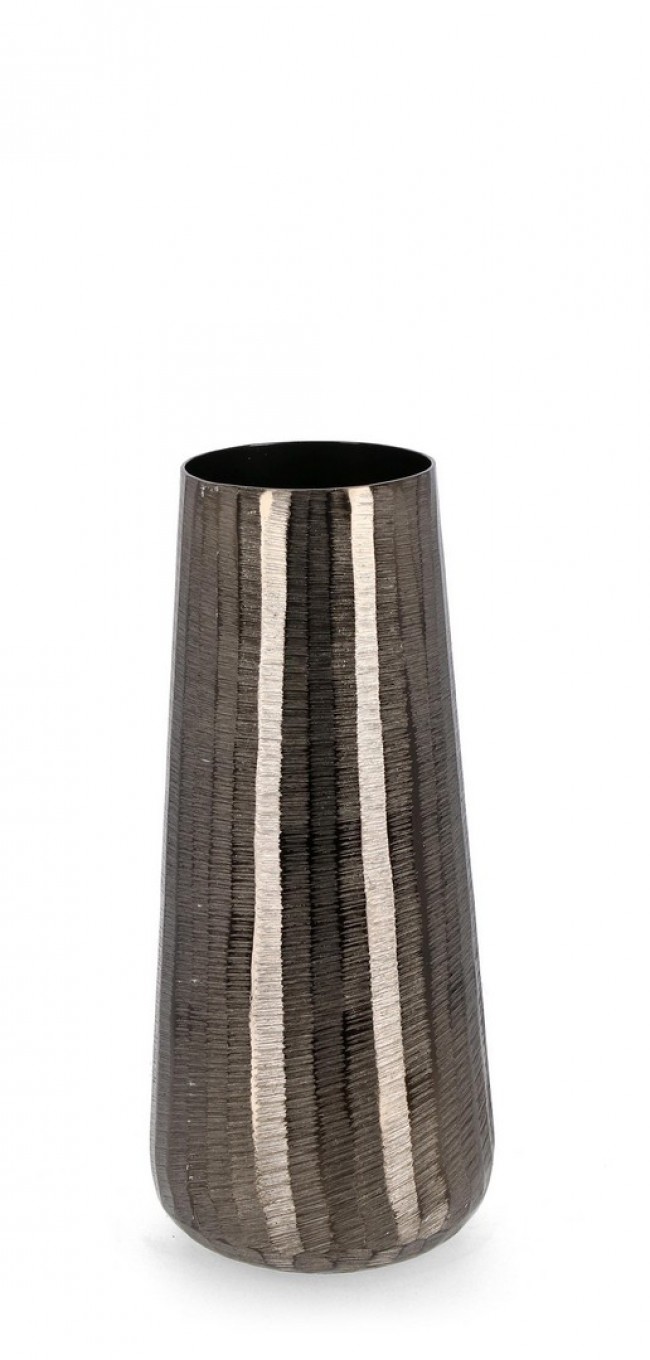 Image of 2x Vaso chisel antracite D.14x34h in metallo