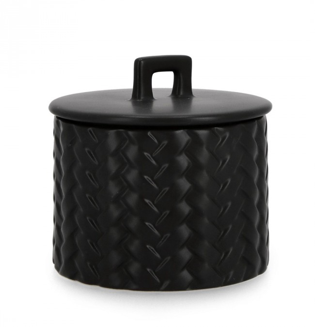 3x Coperchio twine nero D.14,5x14h ceramica