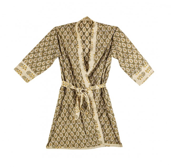 Image of 3x Kimono avorio c-foglia-fiore taglia unica