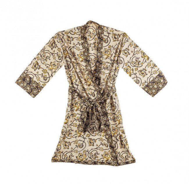 Image of 3x Kimono avorio con fiori margherita, taglia unica
