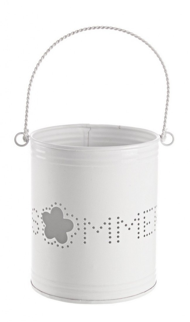 Image of 4x Candela Finesse estate bianco D.12x14h in metallo