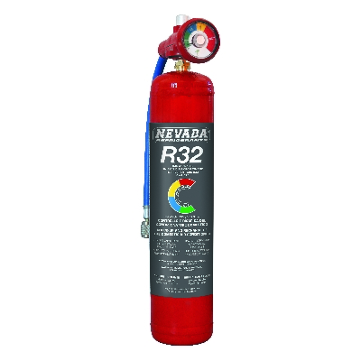 Bomboletta gas refrigerante R32 con manometro - 780 gr.