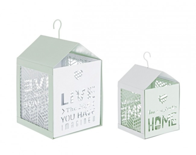 Image of 4x Set2 Lanterna Armonia Verde-Bianco
