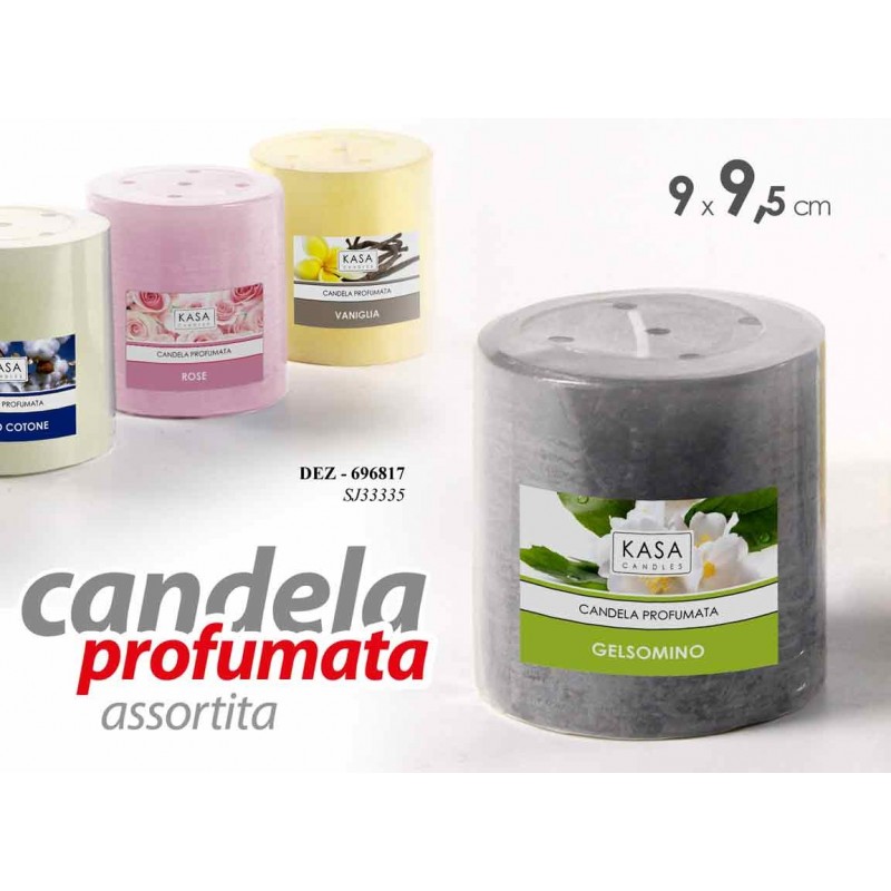 Image of 6x Candele profumate assortite diam cm 9 x 9.5 h