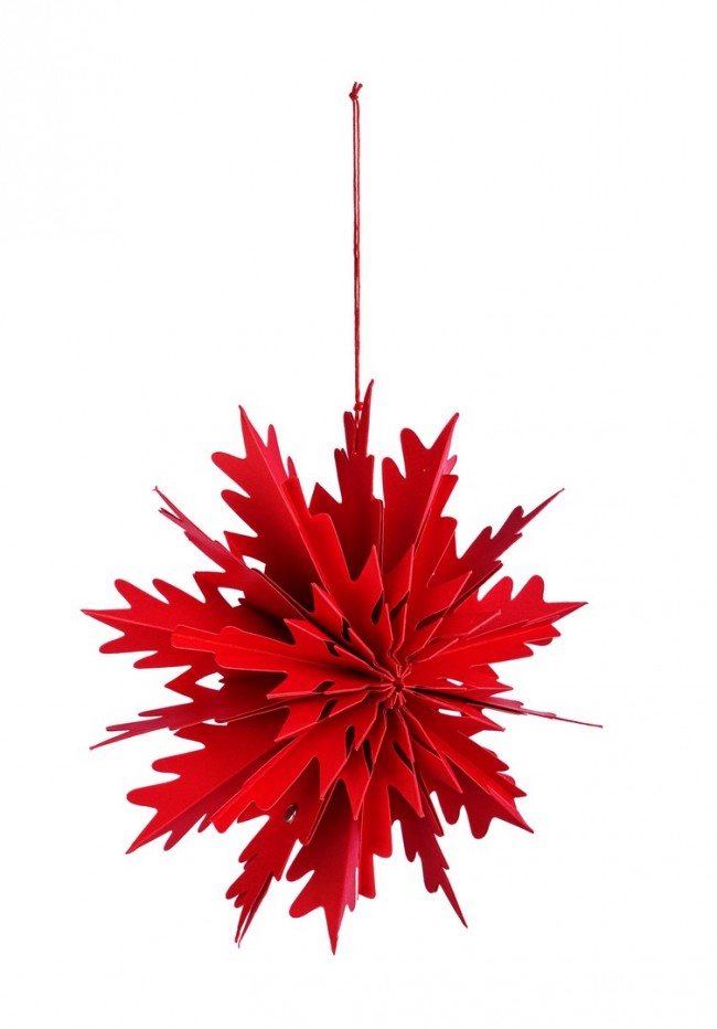 Image of 6x Pendaglio Vik Fiocco 012 Carta Rosso D30