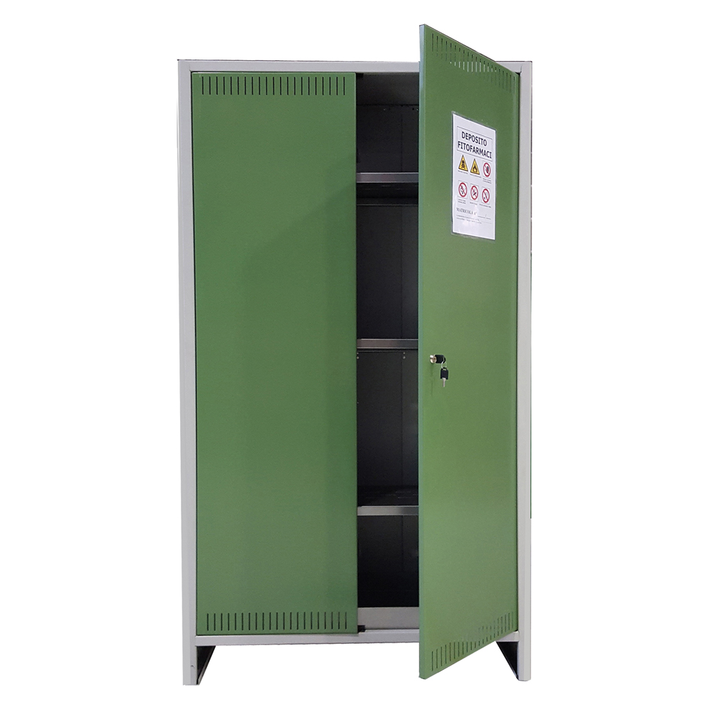 Image of Armadio Deposito Fitofarmaci &#39;Pratiko&#39; 2 Ante - Cm 100 X 40 X H 179,5 Alto