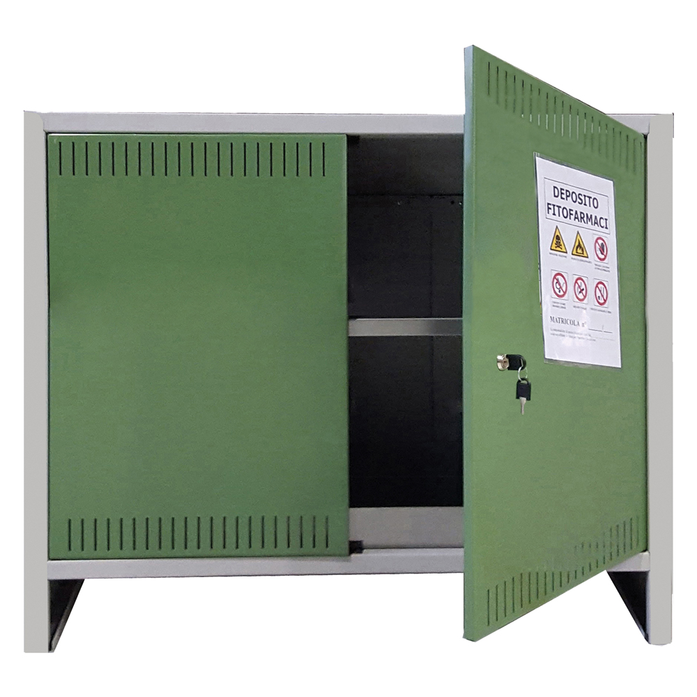 Image of Armadio Deposito Fitofarmaci &#39;Pratiko&#39; 2 Ante - Cm 100 X 40 X H 80 Basso